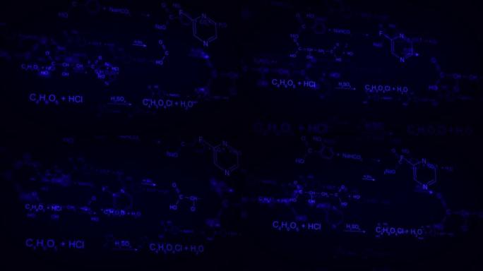 抽象移动化学式动画