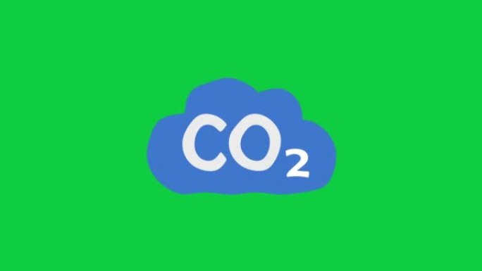 二氧化碳排放，二氧化碳云漂浮动画