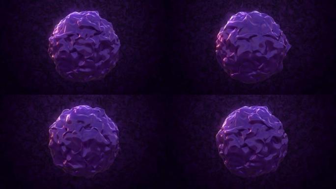 抽象荧光球3D形状，其他空间，质粒，生物，细菌