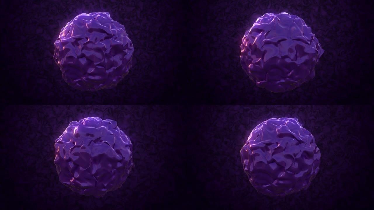 抽象荧光球3D形状，其他空间，质粒，生物，细菌
