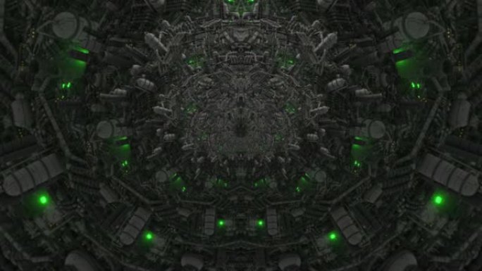 A.I. 蜂巢心灵绿色频闪变形3d无缝循环