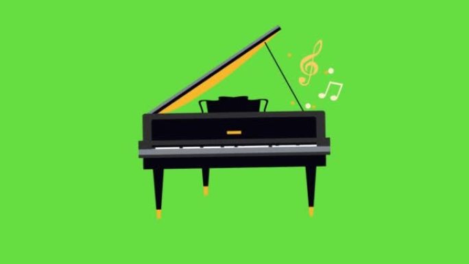 4k卡通钢琴乐器视频。