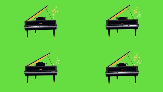 4k卡通钢琴乐器视频。