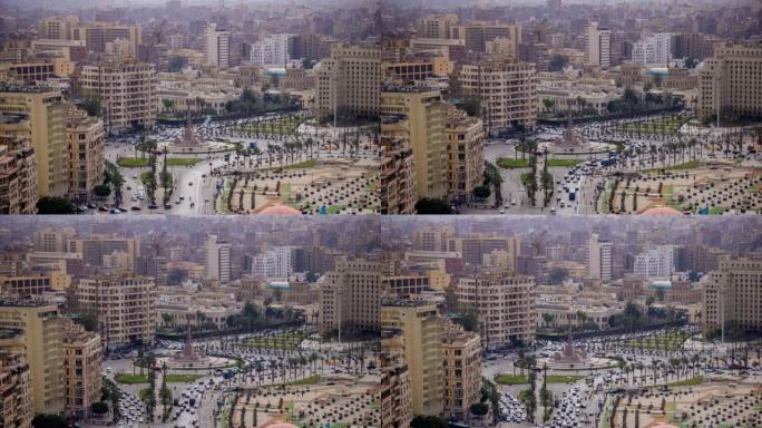 开罗,埃及延时摄影高楼大厦车水马龙
