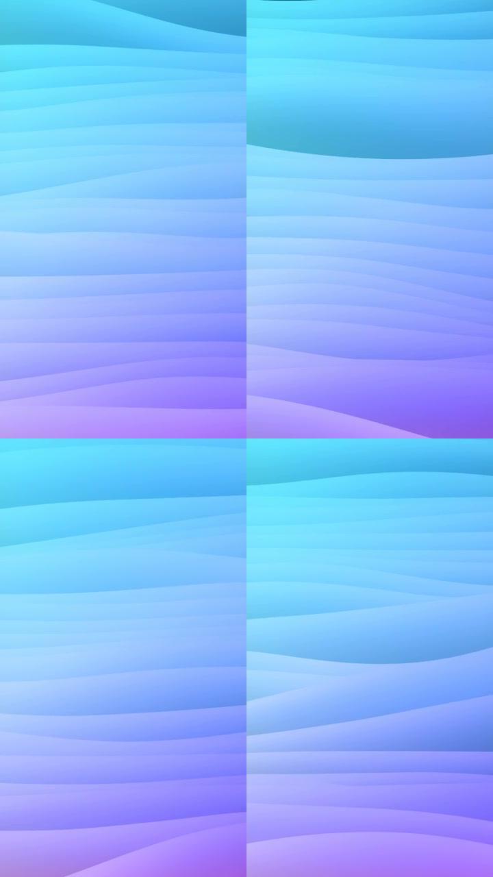 霓虹灯横条纹的魔波运动。用于装饰设计的3d渲染彩色渐变数字无缝循环动画。现代背景高清