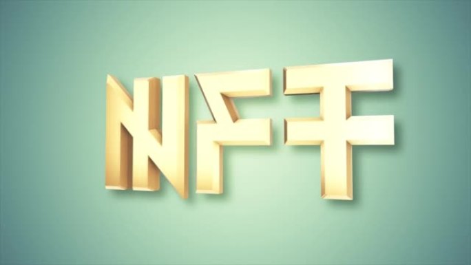 NFT，非可替代令牌，数字艺术，比特币区块链加密货币概念，未来创新背景动画，采矿，Eterium，A