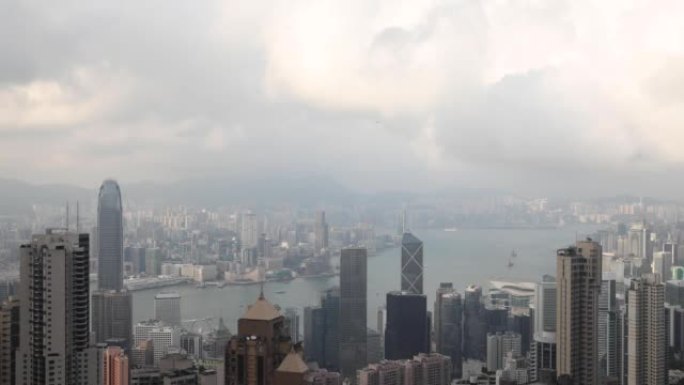 从太平山顶看香港城市
