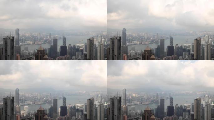 从太平山顶看香港城市