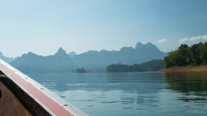 泰国苏拉他尼 (rajjaprabha) 大坝 (泰国桂林) 的乘船旅行