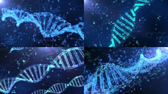 原创4种科技DNA基因素材