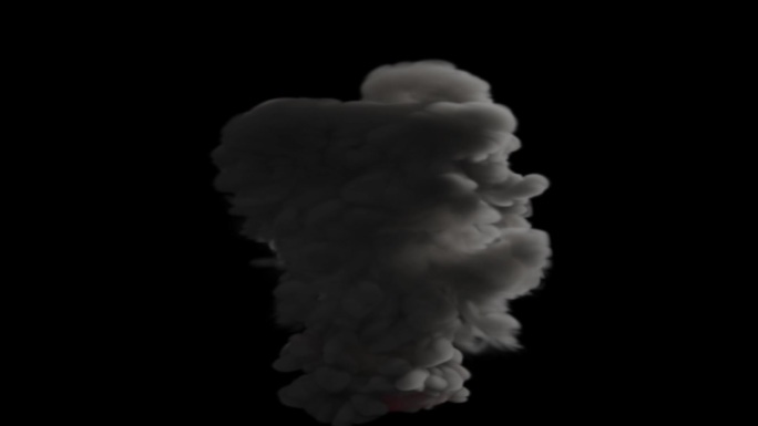 战争爆炸烟雾浓烟滚滚燃烧蘑菇云黑烟特效