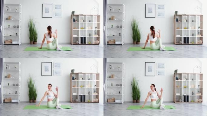 室内瑜伽健康生活方式女性健身之家