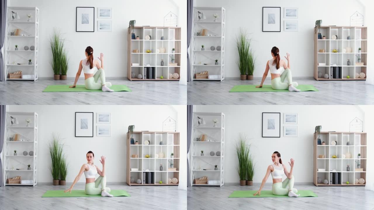 室内瑜伽健康生活方式女性健身之家