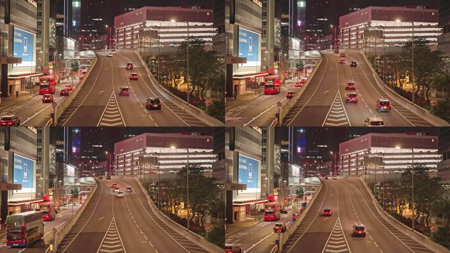 4K正版-香港金中环夜景城市街景03