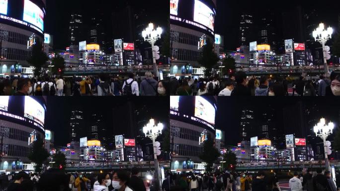 东京，日本，新宿，东京的大城市，霓虹灯的繁华喧嚣和耀眼的照明