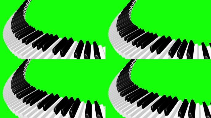 钢琴楼梯曲线环真实图案E