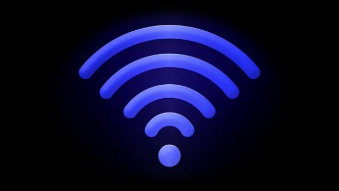 发光的WiFi信号动画。