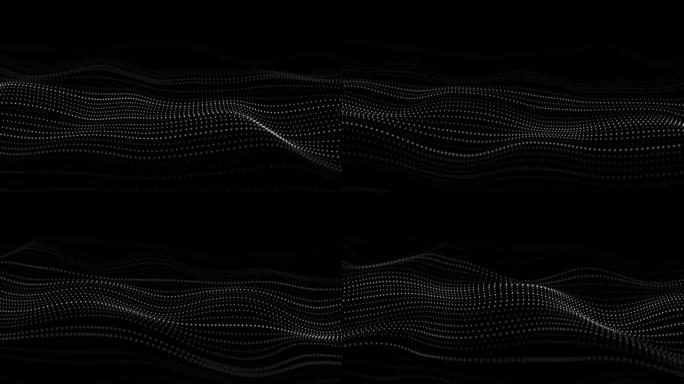 3d数字波。科技浪潮。流数字结构。网络技术背景。3D渲染。