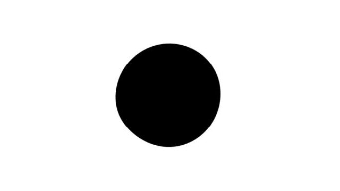 两个黑球在白色背景上碰撞。抽象的黑球组合。无缝循环。视频动画背景。