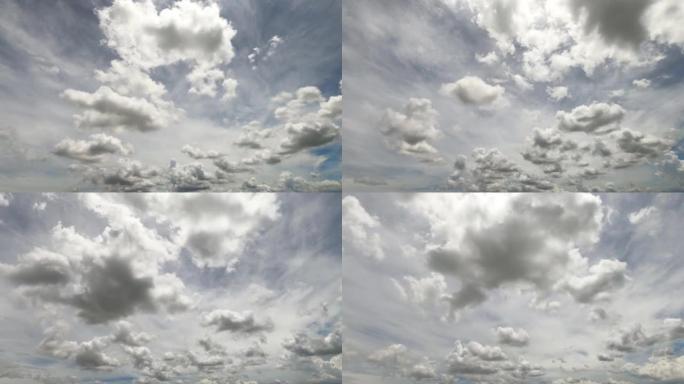 云和蓝天时间流逝自然背景
