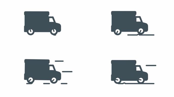 卡车送货图标动画