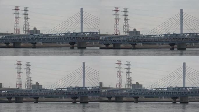 荒川河床景观2023 2月，日本东京