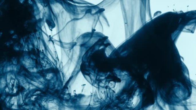 蓝色抽象慢动作漩涡宇宙液体流动商业广告电影介绍背景