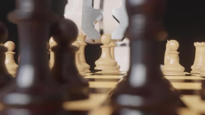 下棋的机械手。人工智能技术。