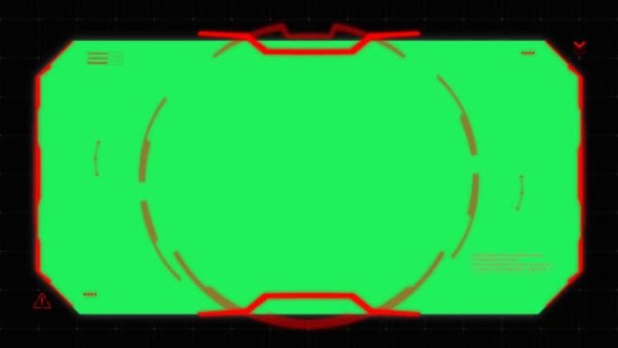 动画红色圆圈，用于用绿色空间扫描目标。