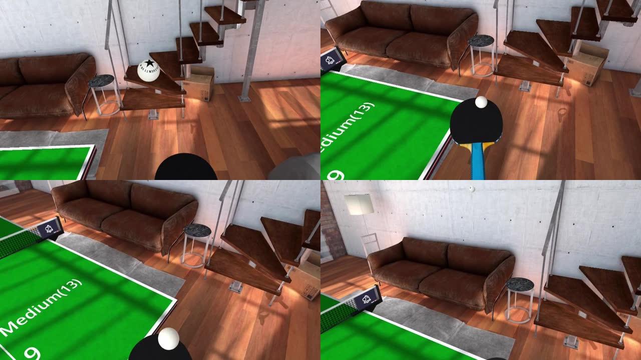虚拟现实耳机在乒乓球VR游戏中的POV