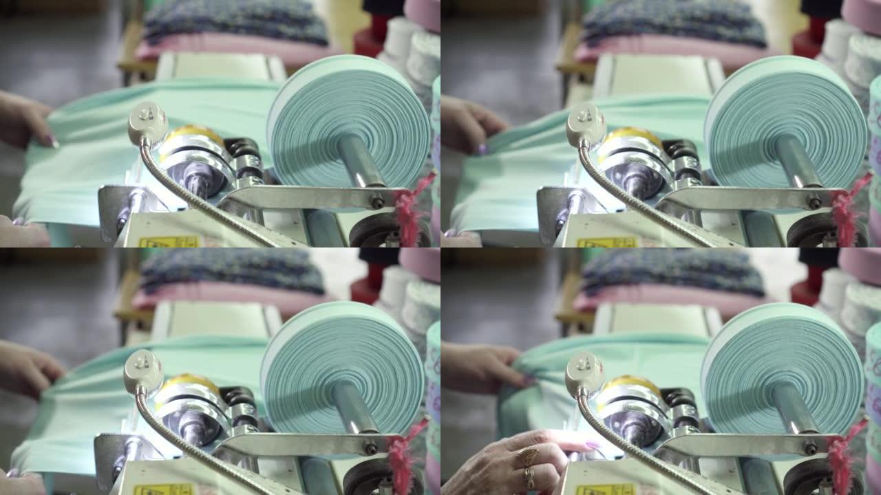 织造厂织物胶带的生产和缠绕