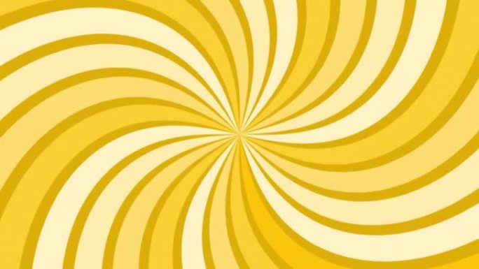 曲线黄色的径向线围绕背景的中心旋转。