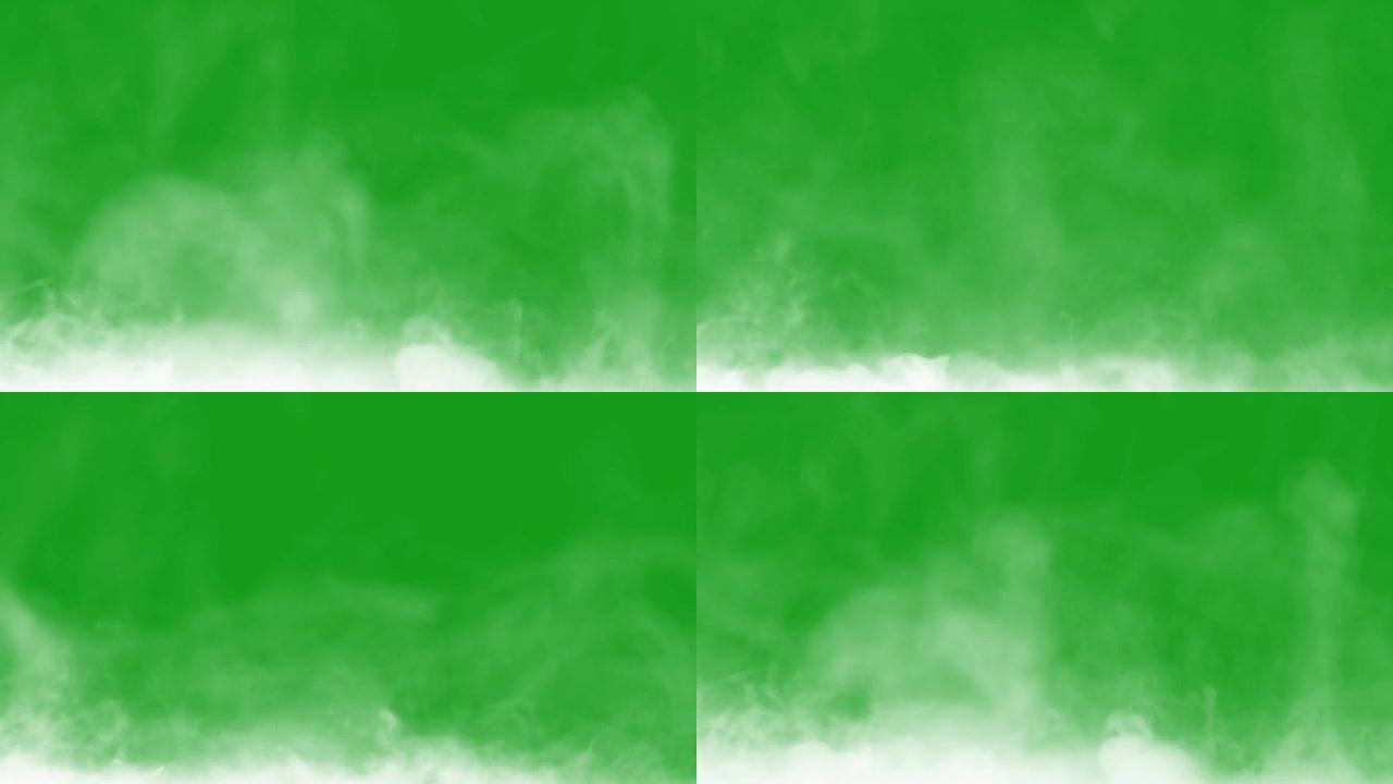 上升白烟绿屏运动图形