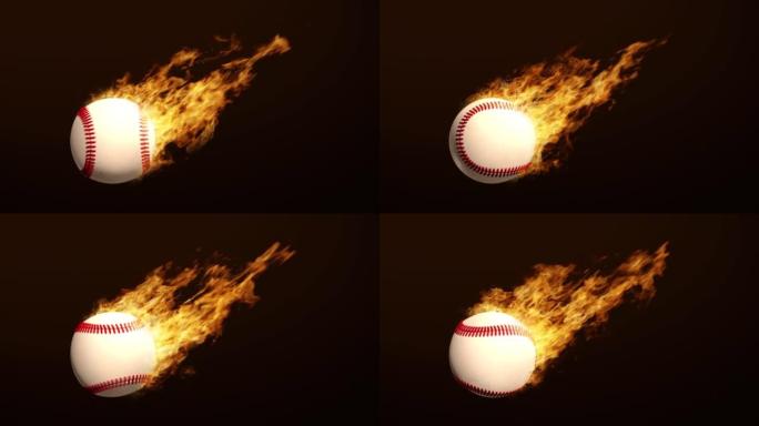 棒球橄榄球着火了