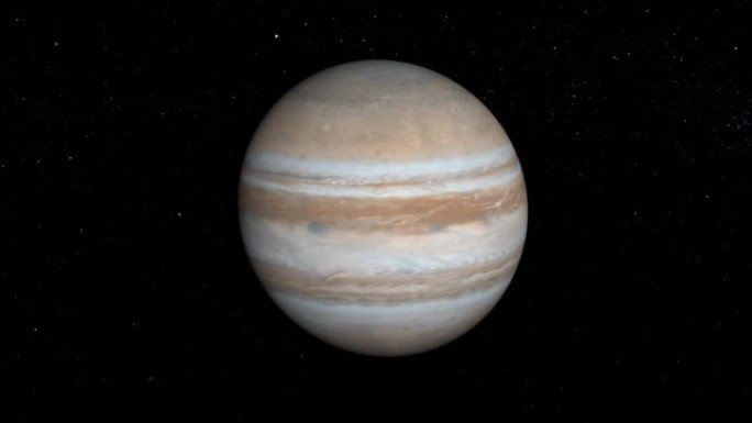 太空4k木星，黑暗太空背景，与木星星际，60 fps木星
