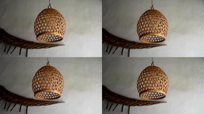 竹灯装饰，挂在家里，在顺风的作用下慢慢移动