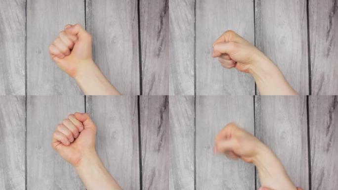 手手腕warm-up.Wrist关节的手部热身运动。