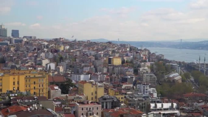 从加拉塔可以看到伊斯坦布尔的美景。土耳其。城市的欧洲部分。