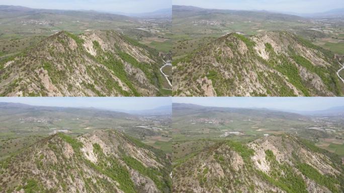 保加利亚科朱赫山的鸟瞰图