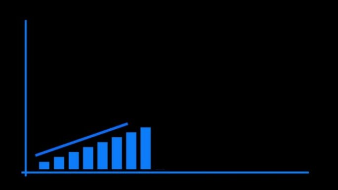 商业图动画。成长折线图图-商业发展竞赛概念动画