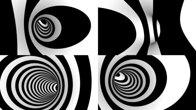 迷幻隧道视觉迷幻抽象艺术3d风格能够循环无缝4k