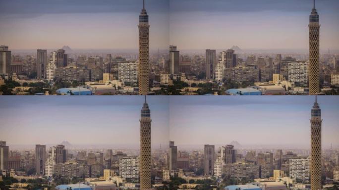 开罗,埃及新建筑最高楼阴雨天
