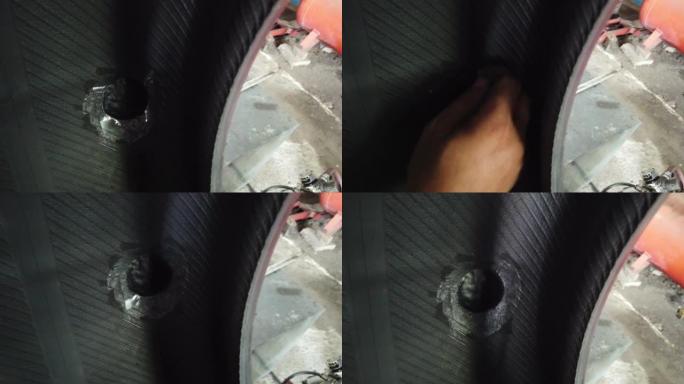 汽车修理厂的汽车保养，轮胎修理