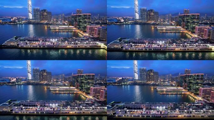 香港尖沙咀天星码头史诗之夜，阴天