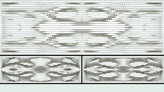 【裸眼3D】白色裸眼空间矩阵光影立体墙体