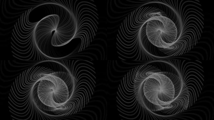 旋转光灰度CG粒子运动图形