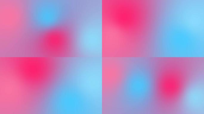 天秤座蓝色morpho和peevish红色渐变运动背景循环。移动彩色模糊动画。柔和的色彩过渡。唤起积