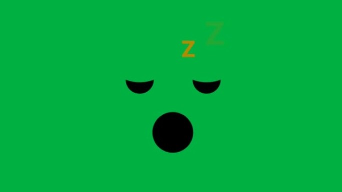 沉睡的绿屏无缝循环动画。