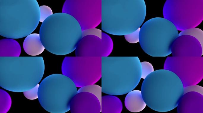浮动球体循环抽象背景