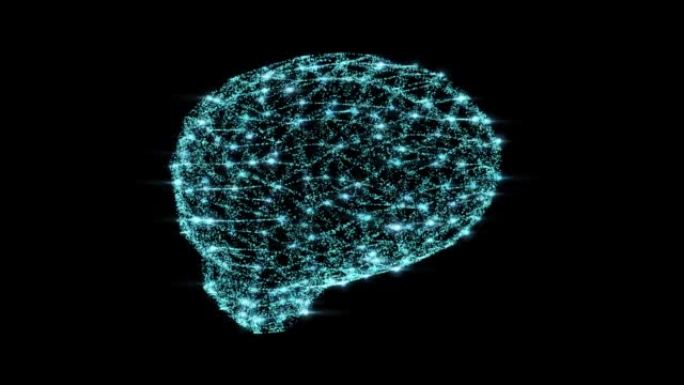 数字大脑。智能区块链元宇宙概念背景视频二进制代码数据技术背景